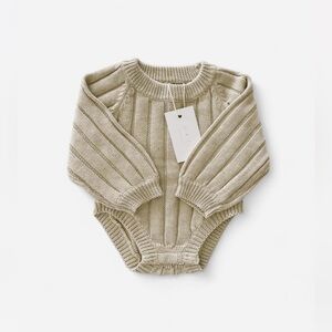 Oat Co Ribbed Knit Onesie